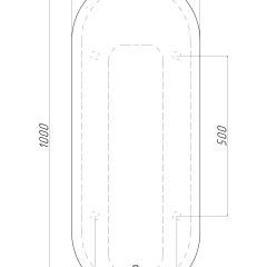 Зеркало Кито 1000х400 с подсветкой Домино (GL7047Z) в Талице - talica.mebel24.online | фото 2