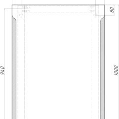 Зеркало Оттава 1000х700 с подсветкой Домино (GL7028Z) в Талице - talica.mebel24.online | фото 8