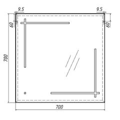 Зеркало Ray 70 black с подсветкой Sansa (SR1038Z) в Талице - talica.mebel24.online | фото 6