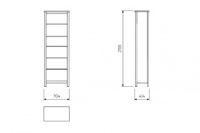 2.08.07.110.6 САГА стеллаж 70 темно-бирюзовый RU в Талице - talica.mebel24.online | фото