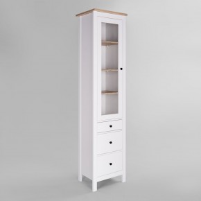 2.08.07.120.14 САГА шкаф с витриной 50 белый/ясень RU в Талице - talica.mebel24.online | фото