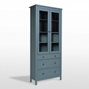2.08.07.130.6 САГА шкаф с витриной 90 темно-бирюзовый RU в Талице - talica.mebel24.online | фото