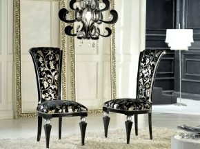 3224/SR Стул, черный с серебром /ткань UPH GENE 3099 СКИДКА 50% в Талице - talica.mebel24.online | фото