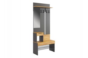 БАСКО Прихожая К9 (графит) в Талице - talica.mebel24.online | фото 3