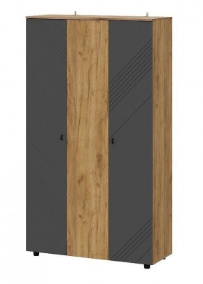БАЙКАЛ Шкаф трехстворчатый (Графит/Дуб золотой) в Талице - talica.mebel24.online | фото