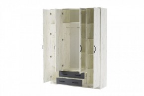 БЕАТРИС Шкаф Квадро (дуб крафт белый/антрацит) в Талице - talica.mebel24.online | фото 2