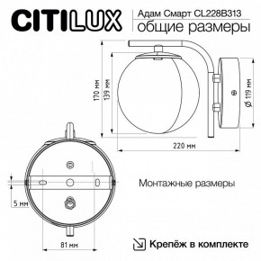 Бра Citilux Адам Смарт CL228B313 в Талице - talica.mebel24.online | фото 8