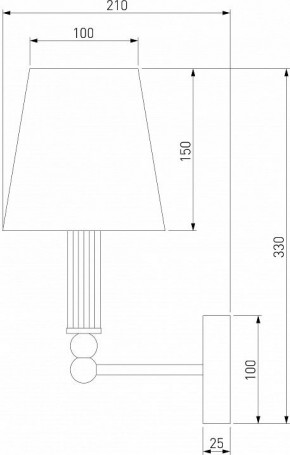 Бра Eurosvet Conso 60145/1 латунь в Талице - talica.mebel24.online | фото 4