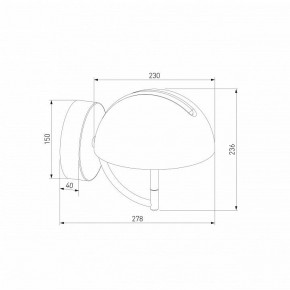 Бра Eurosvet Emisfero 50083/1 LED золото в Талице - talica.mebel24.online | фото 3