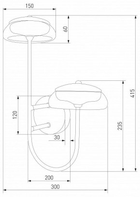 Бра Eurosvet Fungo 50388/2 LED черный в Талице - talica.mebel24.online | фото 5