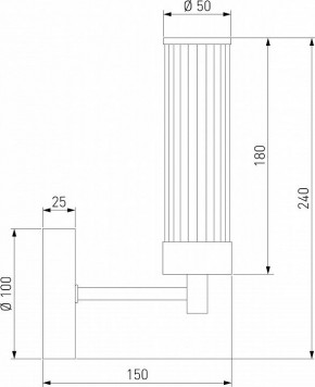 Бра Eurosvet Oriens 60166/1 латунь в Талице - talica.mebel24.online | фото 2