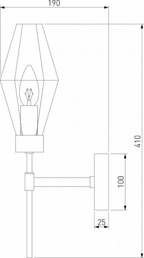 Бра Eurosvet Prism 60143/1 хром в Талице - talica.mebel24.online | фото 2