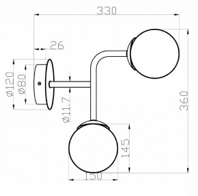 Бра Maytoni Erich MOD221-WL-02-G в Талице - talica.mebel24.online | фото 3