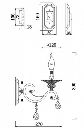 Бра Maytoni Grace RC247-WL-01-R в Талице - talica.mebel24.online | фото 2