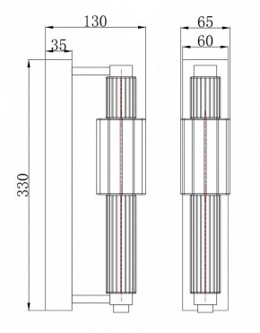 Бра Maytoni Verticale MOD308WL-L9CG3K в Талице - talica.mebel24.online | фото 3