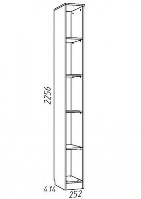 Детская Акварель Стеллаж НМ НМ 013.93 Дуб Сонома в Талице - talica.mebel24.online | фото 2