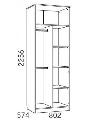 Детская Фанк Шкаф для одежды НМ 014.07 М в Талице - talica.mebel24.online | фото 3