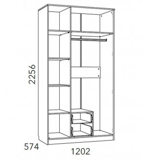 Детская Фанк Шкаф комбинированный НМ 013.08-01 М1 в Талице - talica.mebel24.online | фото 3