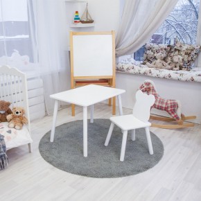 Детский комплект стол и стул «Мишка» Rolti Baby (белый/белый, массив березы/мдф) в Талице - talica.mebel24.online | фото 2