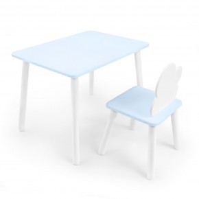 Детский комплект стол и стул «Облачко» Rolti Baby  (голубая столешница/голубое сиденье/белые ножки) в Талице - talica.mebel24.online | фото