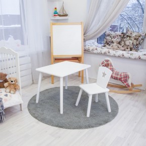 Детский комплект стол и стул «Звезда» Rolti Baby (белый/белый, массив березы/мдф) в Талице - talica.mebel24.online | фото 2