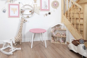 Детский стол круглый Rolti Baby (розовый/белый, массив березы/мдф) в Талице - talica.mebel24.online | фото