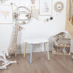 Детский стол Rolti Baby «Облачко»  (белый/цветной, массив березы/мдф) в Талице - talica.mebel24.online | фото