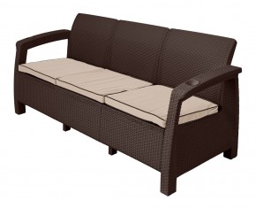 Диван Yalta Premium Sofa 3 Set (Ялта) шоколадный (+подушки под спину) в Талице - talica.mebel24.online | фото