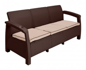 Диван Yalta Premium Sofa 3 Set (Ялта) шоколадный (+подушки под спину) в Талице - talica.mebel24.online | фото 2
