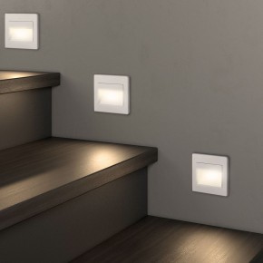 DK3050-WH Светильник встраиваемый в стену, IP 20, LED 3000, 1 Вт, белый, пластик в Талице - talica.mebel24.online | фото 6