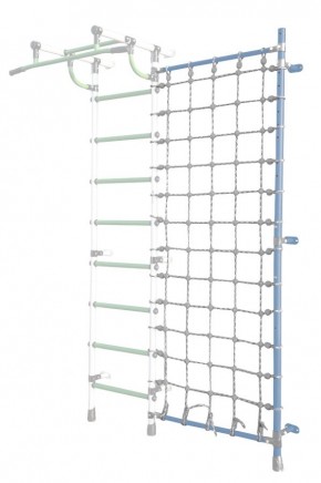 Дополнительная стойка к пристенному ДСК Pastel с сеткой для лазания, цв. голубой в Талице - talica.mebel24.online | фото