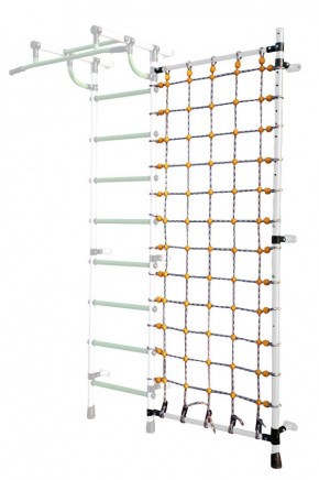 Дополнительная стойка к пристенному ДСК с сеткой для лазания, цв. белый в Талице - talica.mebel24.online | фото