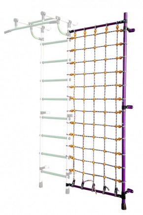 Дополнительная стойка к пристенному ДСК с сеткой для лазания, цв. фиолетовый в Талице - talica.mebel24.online | фото