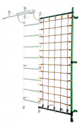 Дополнительная стойка к пристенному ДСК с сеткой для лазания, цв. зеленый в Талице - talica.mebel24.online | фото