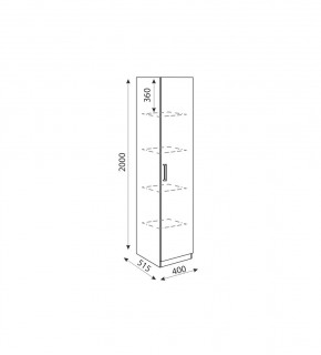 Дуглас (подростковая) М03 Пенал в Талице - talica.mebel24.online | фото 2