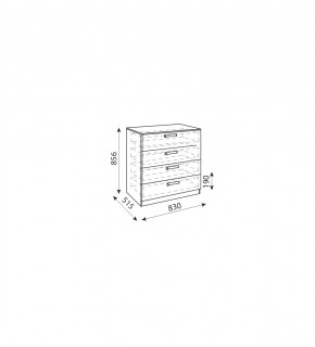 Дуглас (подростковая) М06 Комод в Талице - talica.mebel24.online | фото 2