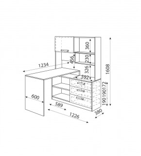 Дуглас (подростковая) М07 Стол угловой в Талице - talica.mebel24.online | фото 2