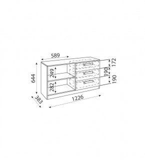 Дуглас (подростковая) М12 ТВ - тумба в Талице - talica.mebel24.online | фото 2