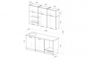 ДЮНА Кухонный гарнитур Макси 2 1800 мм в Талице - talica.mebel24.online | фото 2