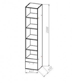 ГЕОМЕТРИЯ ГМТ.06 пенал в Талице - talica.mebel24.online | фото 2