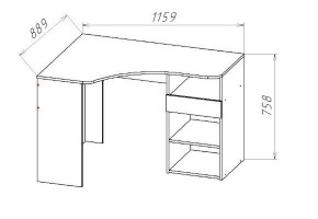 ГЕОМЕТРИЯ ГМТ.10 Стол угловой в Талице - talica.mebel24.online | фото 2