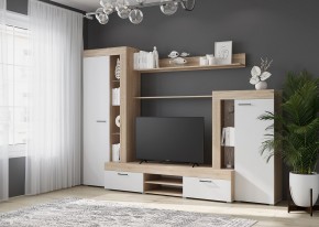 Гостиная Дельта (Сонома/Белый) в Талице - talica.mebel24.online | фото 3