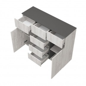 Гостиная Мрия (модульная) Бетон пайн светлый/Графит в Талице - talica.mebel24.online | фото 13