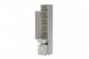 ИТАЛИЯ П1Я-400 Пенал с пуфом  (дуб крафт белый) в Талице - talica.mebel24.online | фото 2