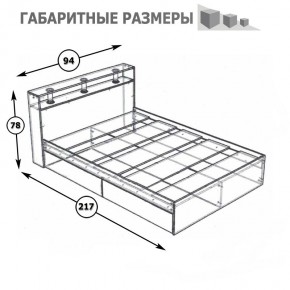 Камелия Кровать 0900, цвет венге/дуб лоредо, ШхГхВ 93,5х217х78,2 см., сп.м. 900х2000 мм., без матраса, основание есть в Талице - talica.mebel24.online | фото 4