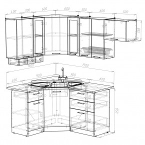 КИРА Кухонный гарнитур Литл ( 1300*2000 мм ) в Талице - talica.mebel24.online | фото 2