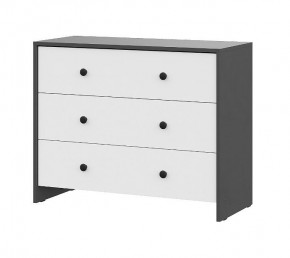 Комод 3 ящика "Дольче" (графит/белый) в Талице - talica.mebel24.online | фото