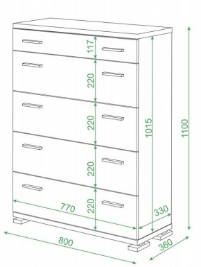 Комод Домино КМ-1 в Талице - talica.mebel24.online | фото 2