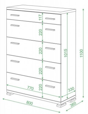 Комод Домино Лайт КМ-2 в Талице - talica.mebel24.online | фото 2