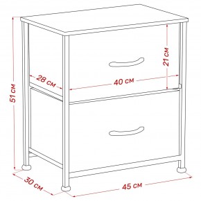 Комод Leset Линкс 2 ящ. (к/з), Каркас Белый, ящики Белые в Талице - talica.mebel24.online | фото 8